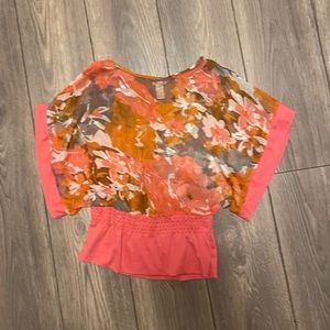 Sheer Floral Blouse